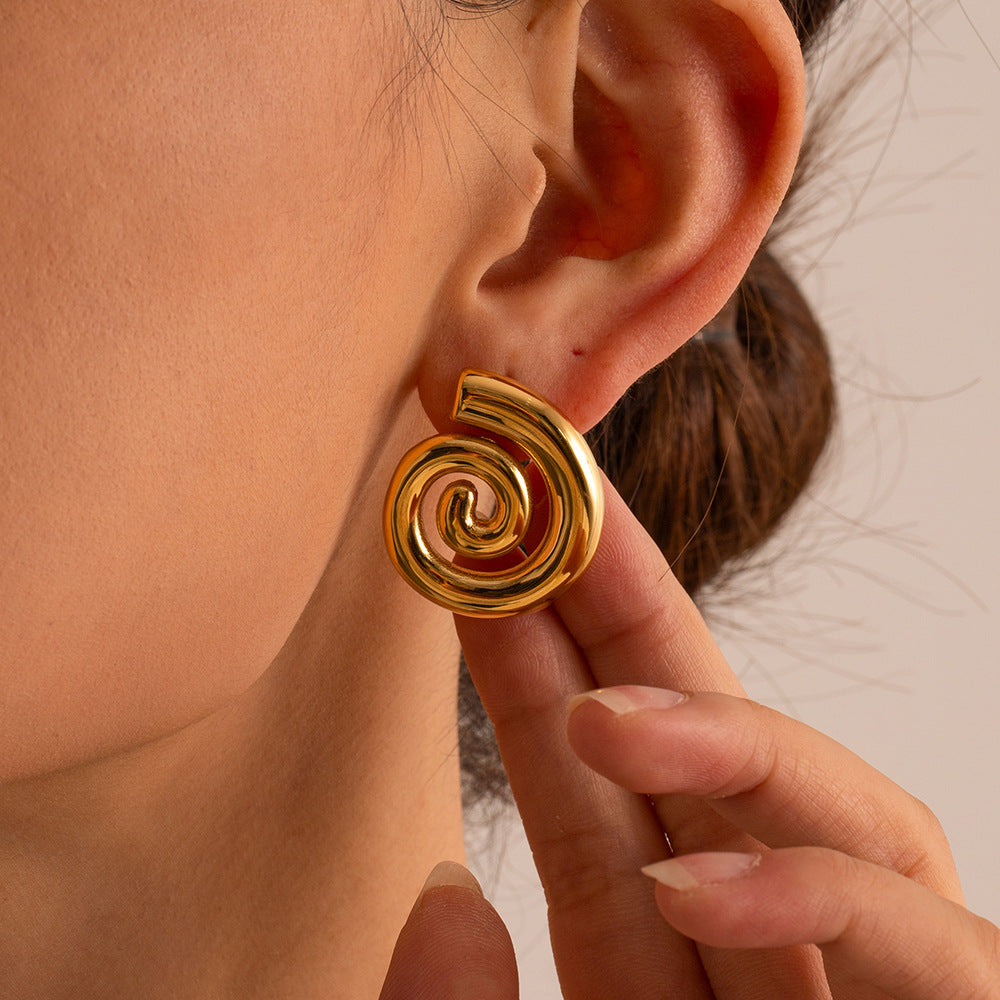 pendientes Caracola de oro