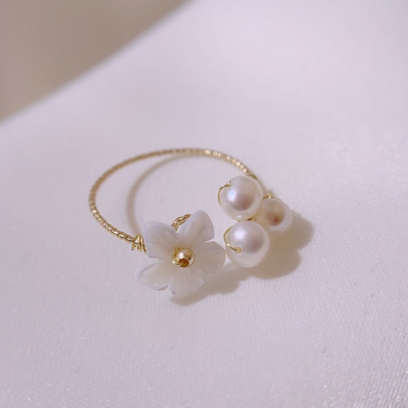 Anillo perla de mar