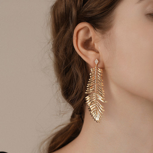 Pendientes  oja de palma