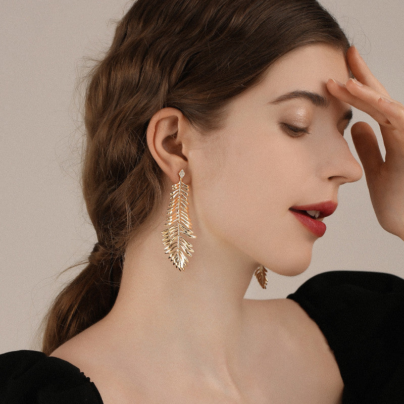Pendientes  oja de palma