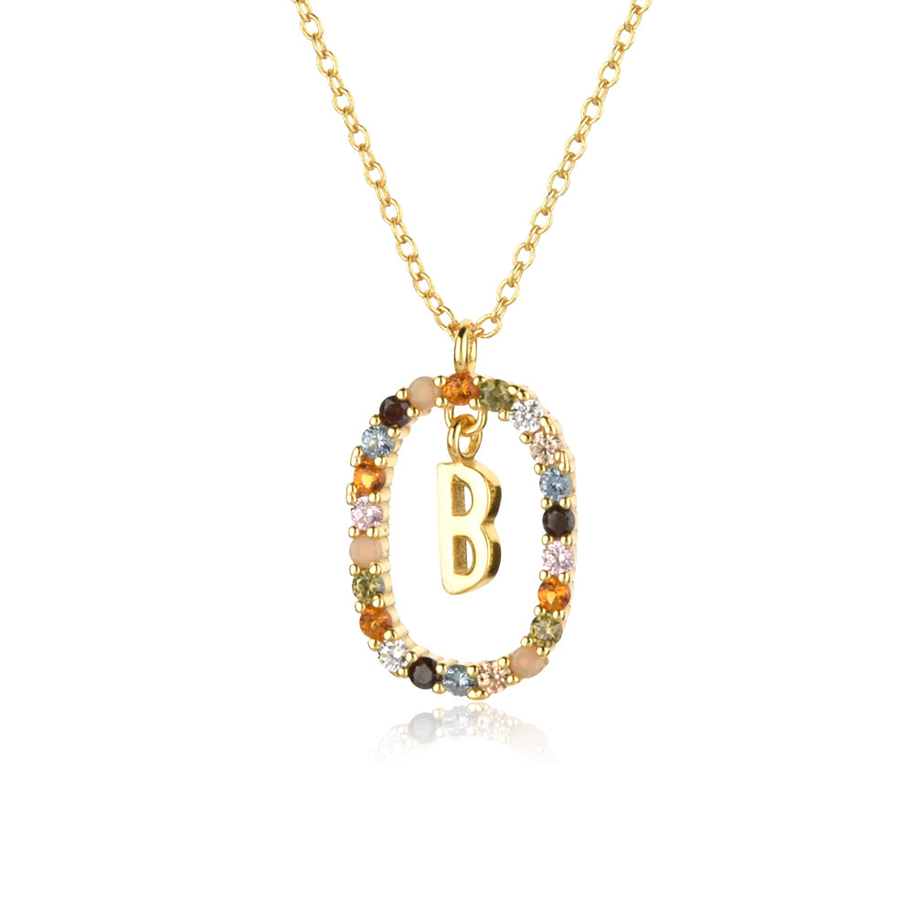 Collar con inicial y pedreria