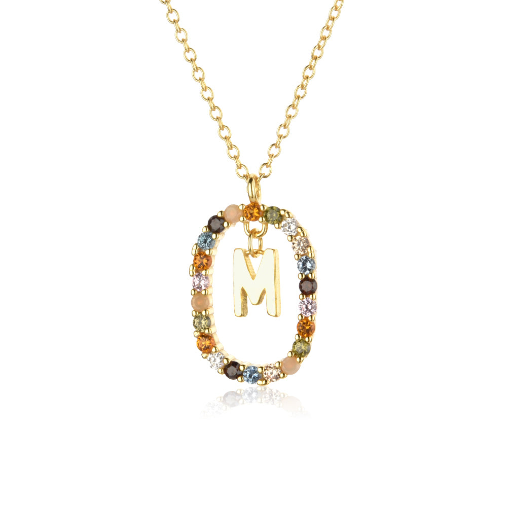 Collar con inicial y pedreria