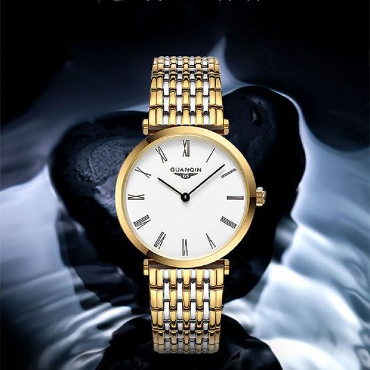 Reloj de cuarzo y oro para mujer