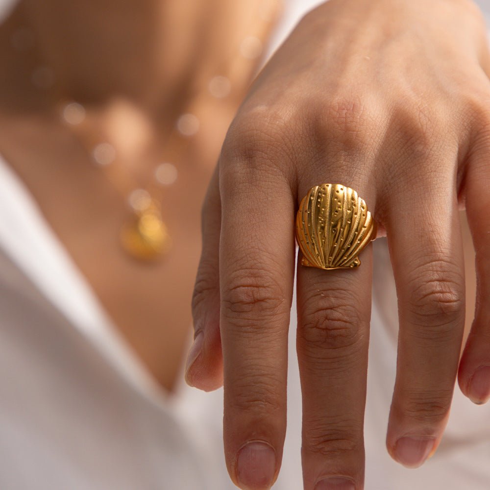 Anillo concha de mar