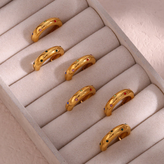 Pendientes oro y estrellas