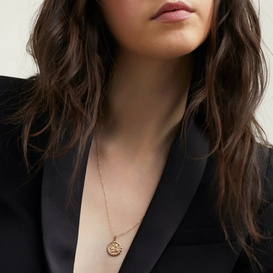 Collar de sello flor