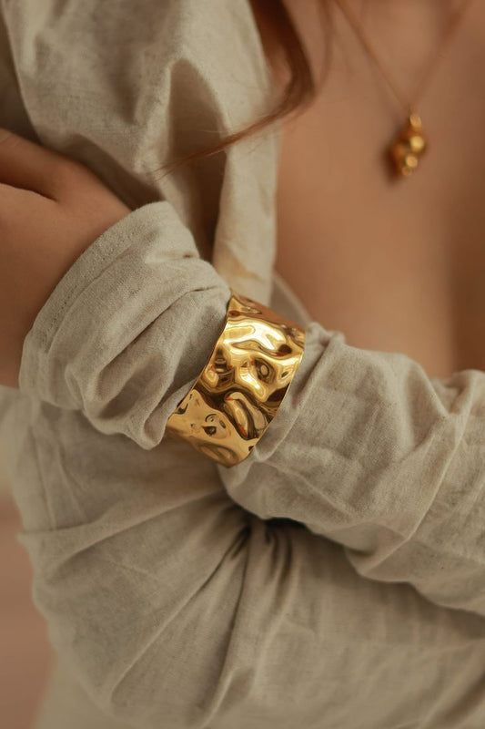 brazalete abierto oro