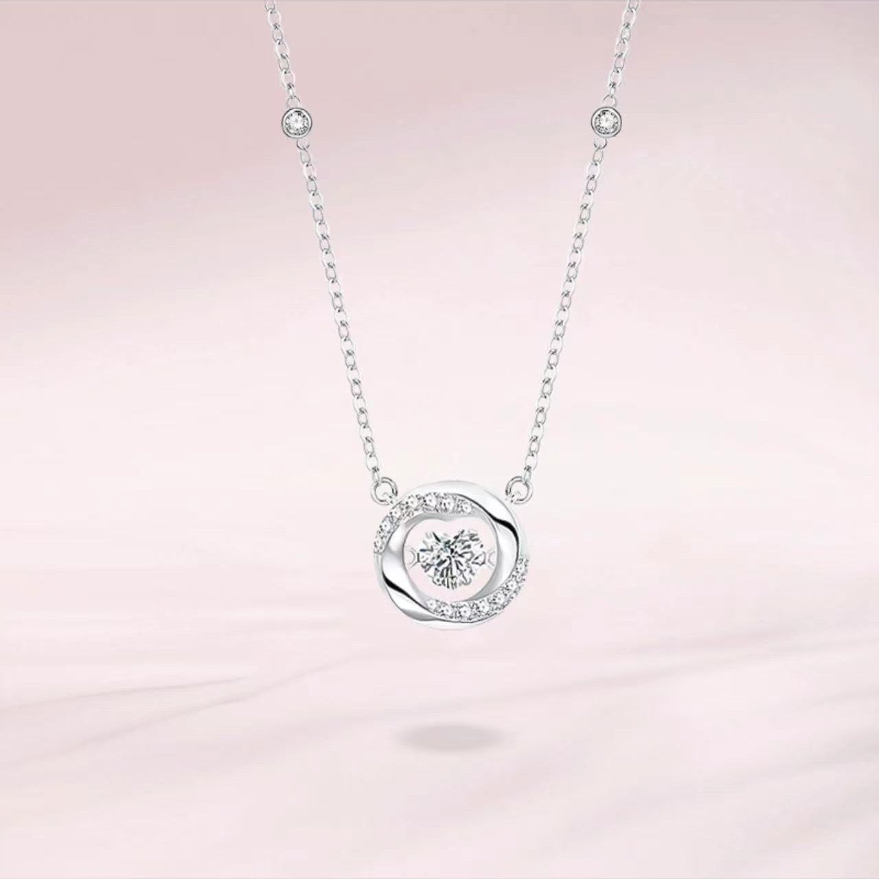 collar corazon de diamante