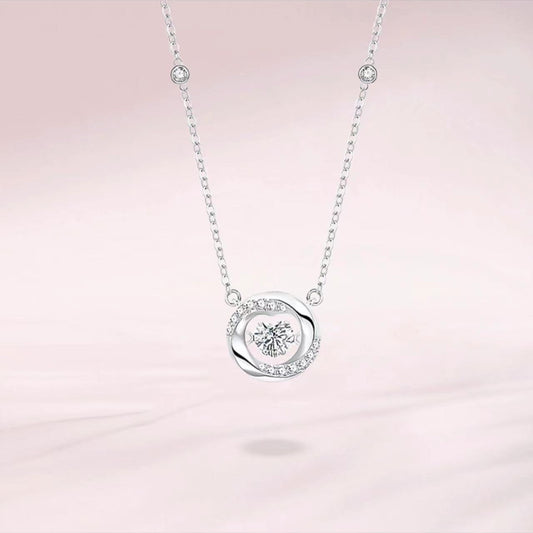 collar corazon de diamante