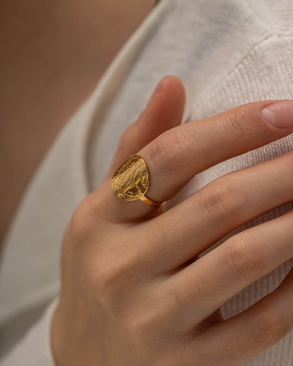 Anillo sello oro